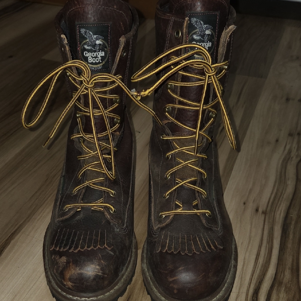 Georgia Boot Brown Leather Work Boots